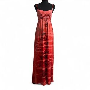Y2K Wet Seal Patterned Maxi Dress